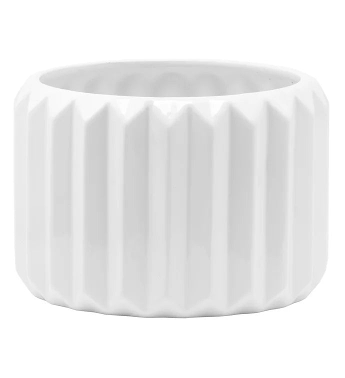 Large White Gear Planter