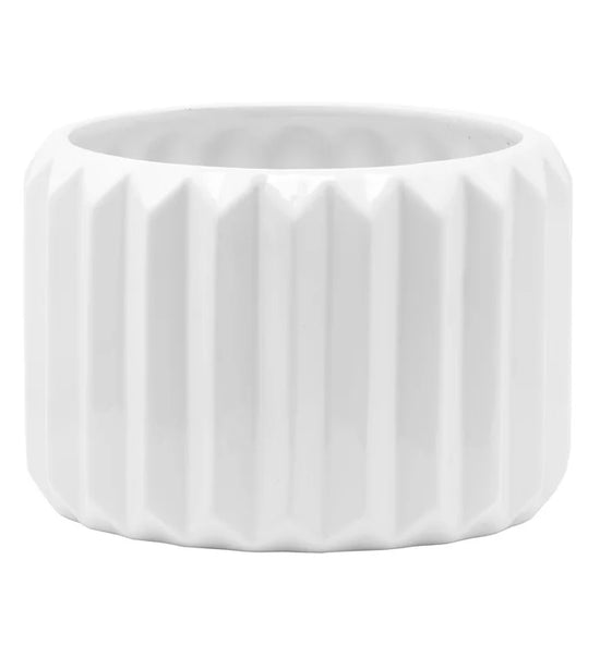 Large White Gear Planter