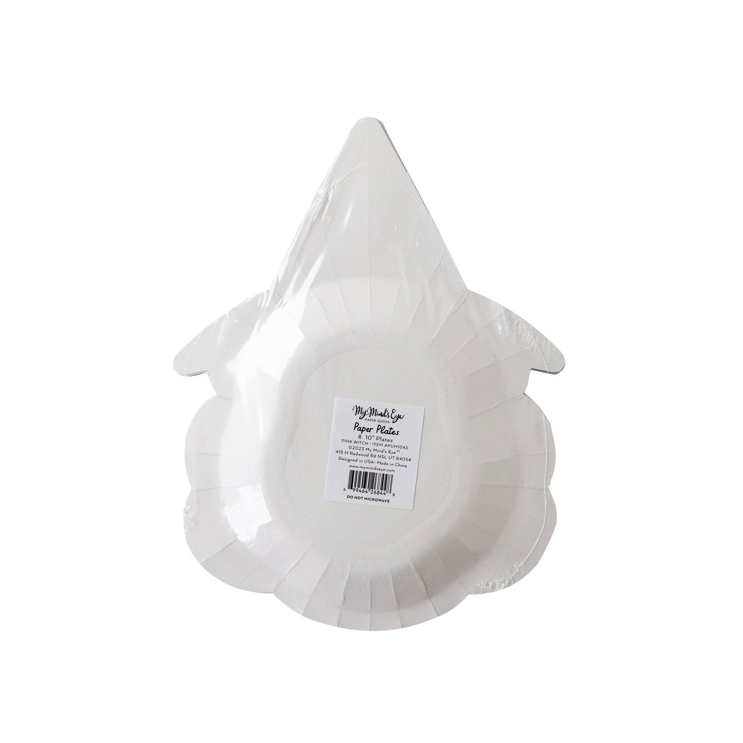 Pink Witch Shaped Paper Plates - 8 ct.