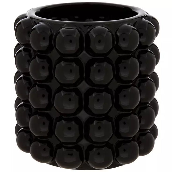 h&m bubble plant pot At Home Indoor Bubble Textured Black Ceramic Pot, 5"