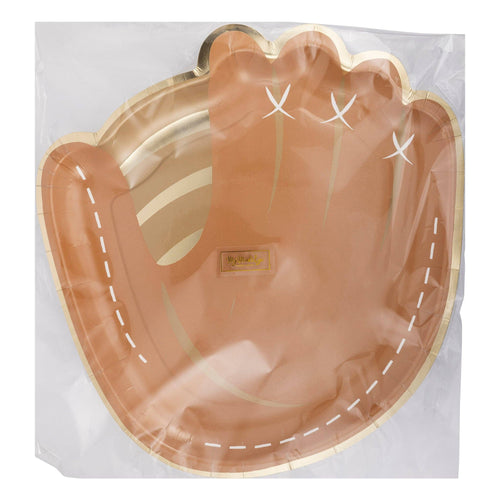 Baseball Mitt Paper Plates