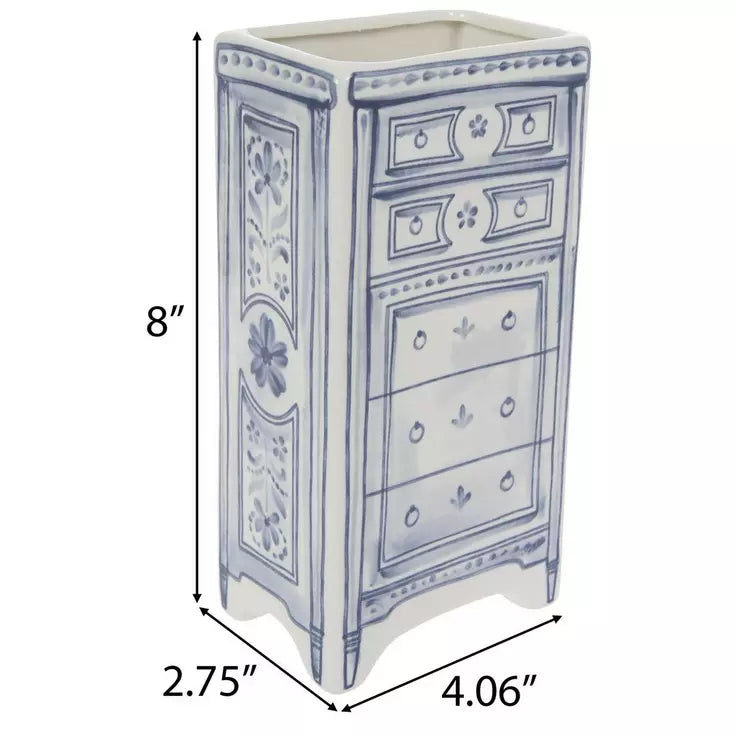 Painted Dresser Ceramic Vase