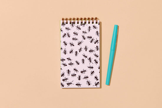 Ants Letterpress Pocket Size Spiral Notebook