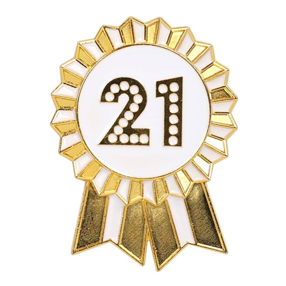 Gold Enamel Birthday Pin Badge Set - Milestone Birthdays