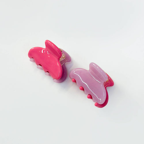 Magenta/Lilac Jelly Hair Claws - Set of 2