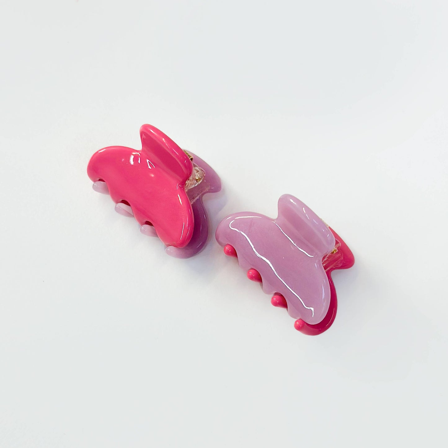 Magenta/Lilac Jelly Hair Claws - Set of 2