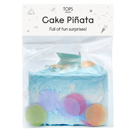 4" Mini Tabletop Piñata - Cake Slice in Party Bag
