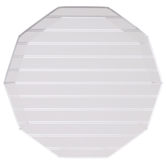 Silver Stripe Premium Dinner Plates - 8 ct.