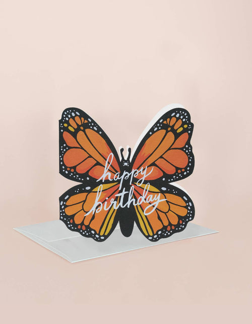 Monarch Die Cut Birthday Card