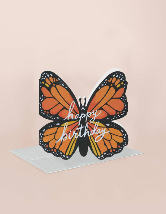 Monarch Die Cut Birthday Card