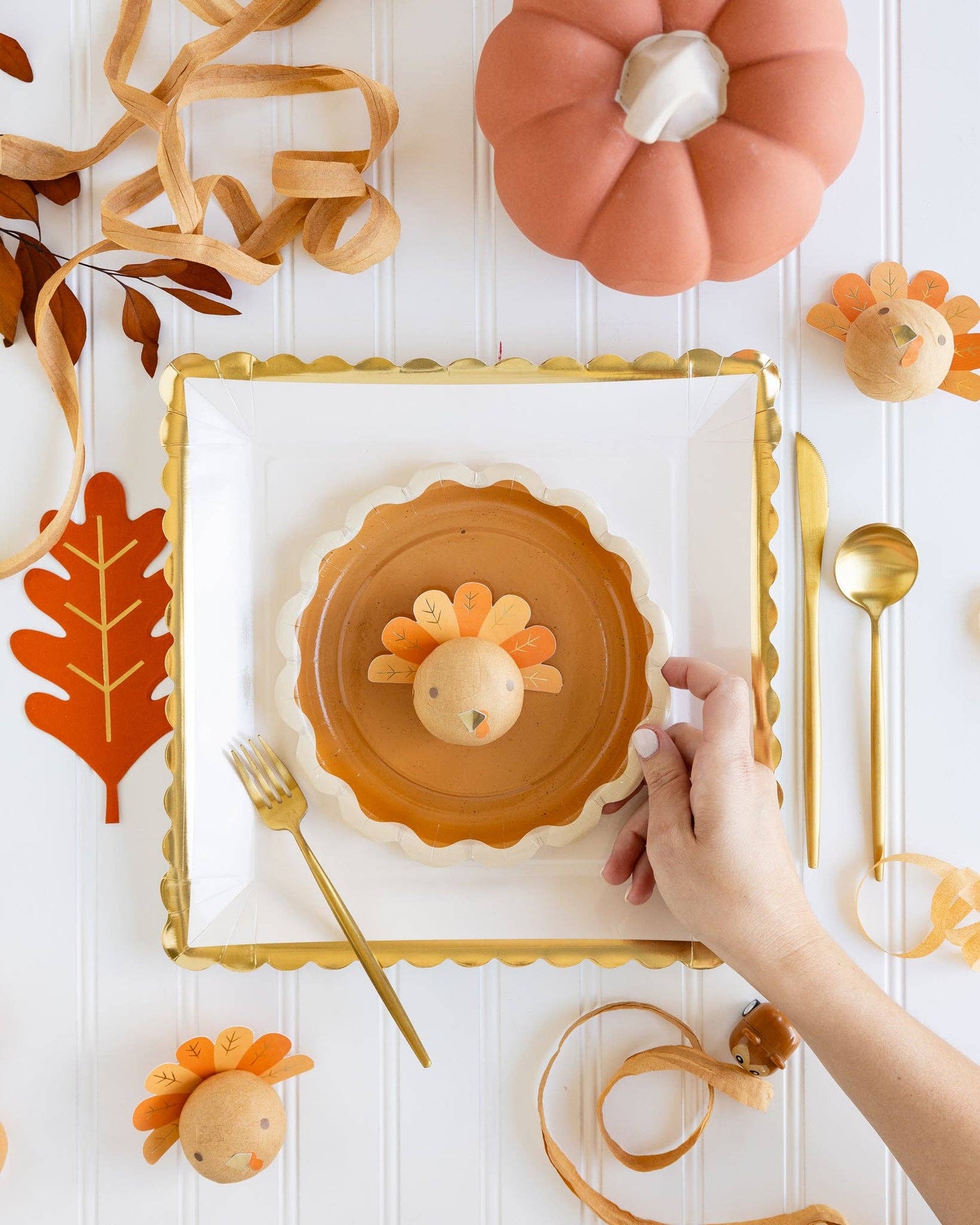 Pumpkin Pie Dessert Plates - 8 ct.