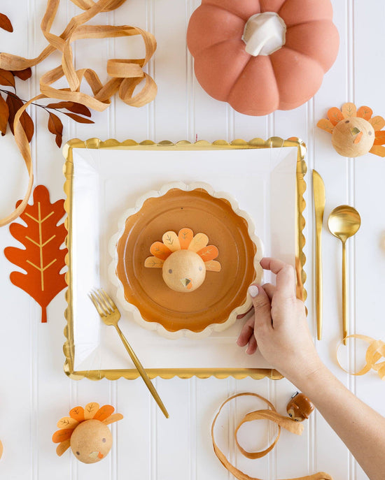 Pumpkin Pie Dessert Plates - 8 ct.