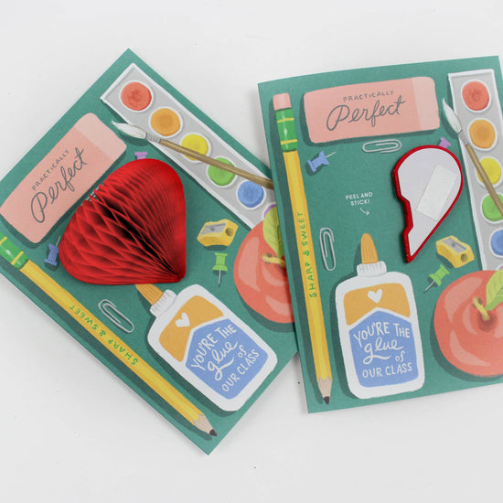 Pop-up Teacher Supplies Card