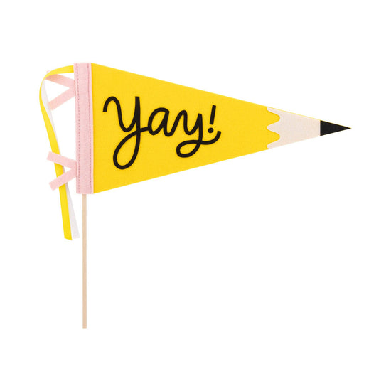 Yay! Pencil Felt Pennant