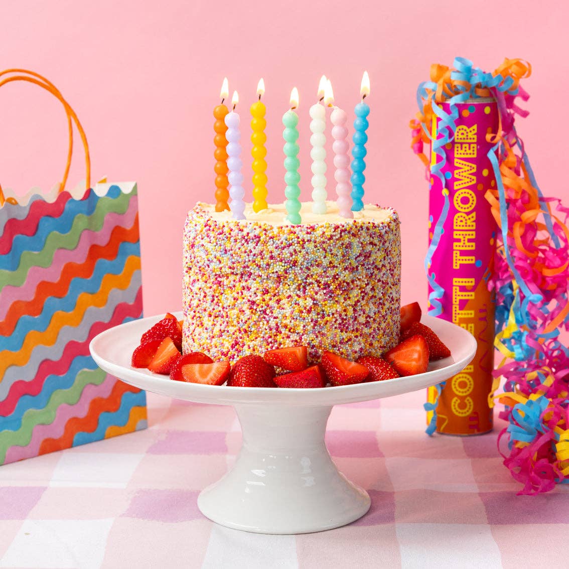 Colorful Bobble Candles - 8 Pack
