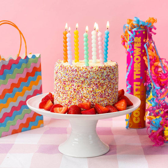 Colorful Bobble Candles - 8 Pack