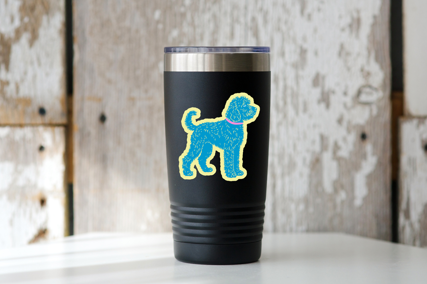 Blue Doodle Sticker