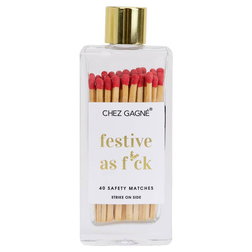 Glass Bottle Matchsticks - Festive As F*ck Matches