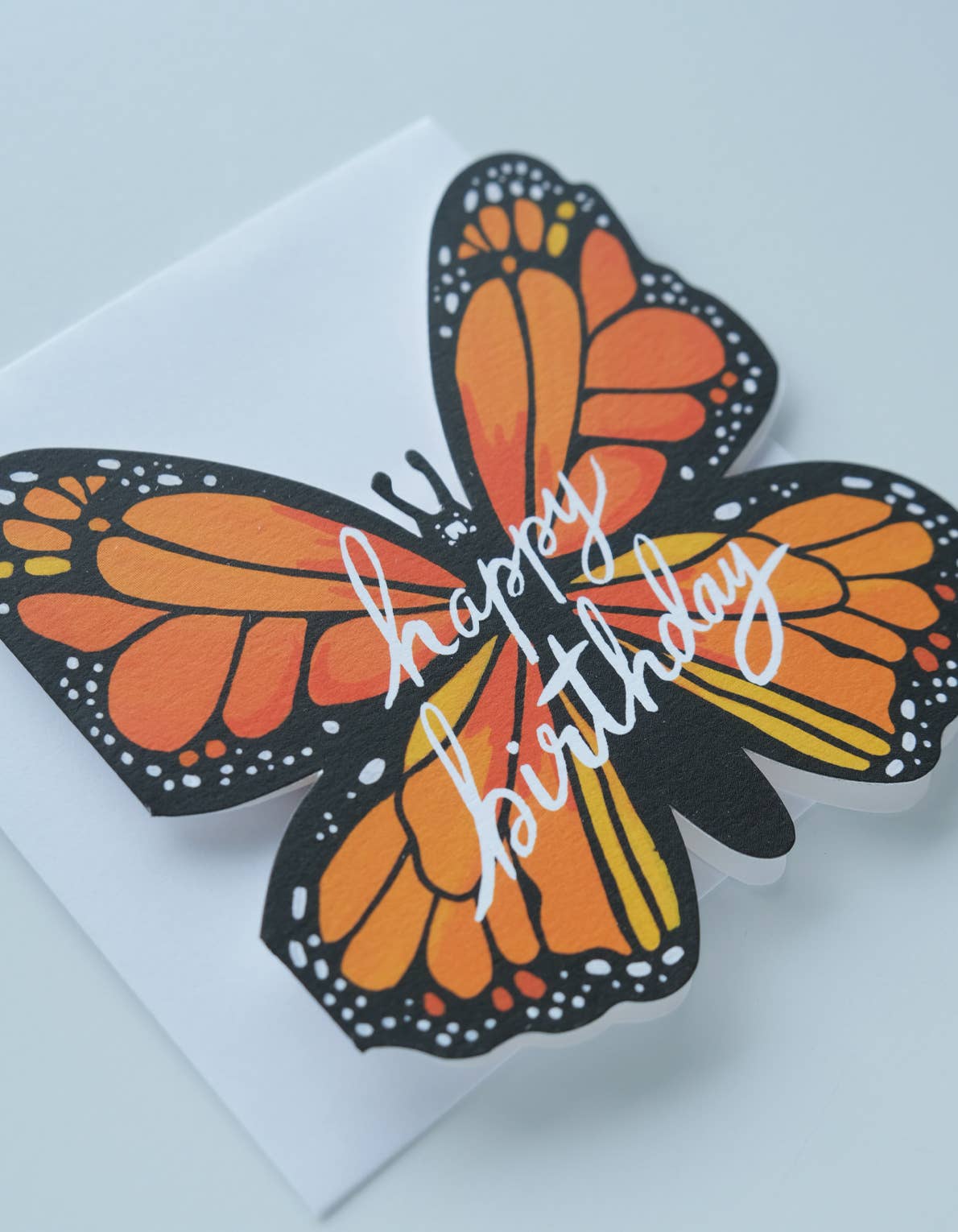 Monarch Die Cut Birthday Card