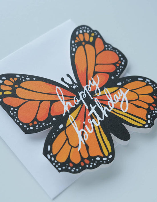 Monarch Die Cut Birthday Card