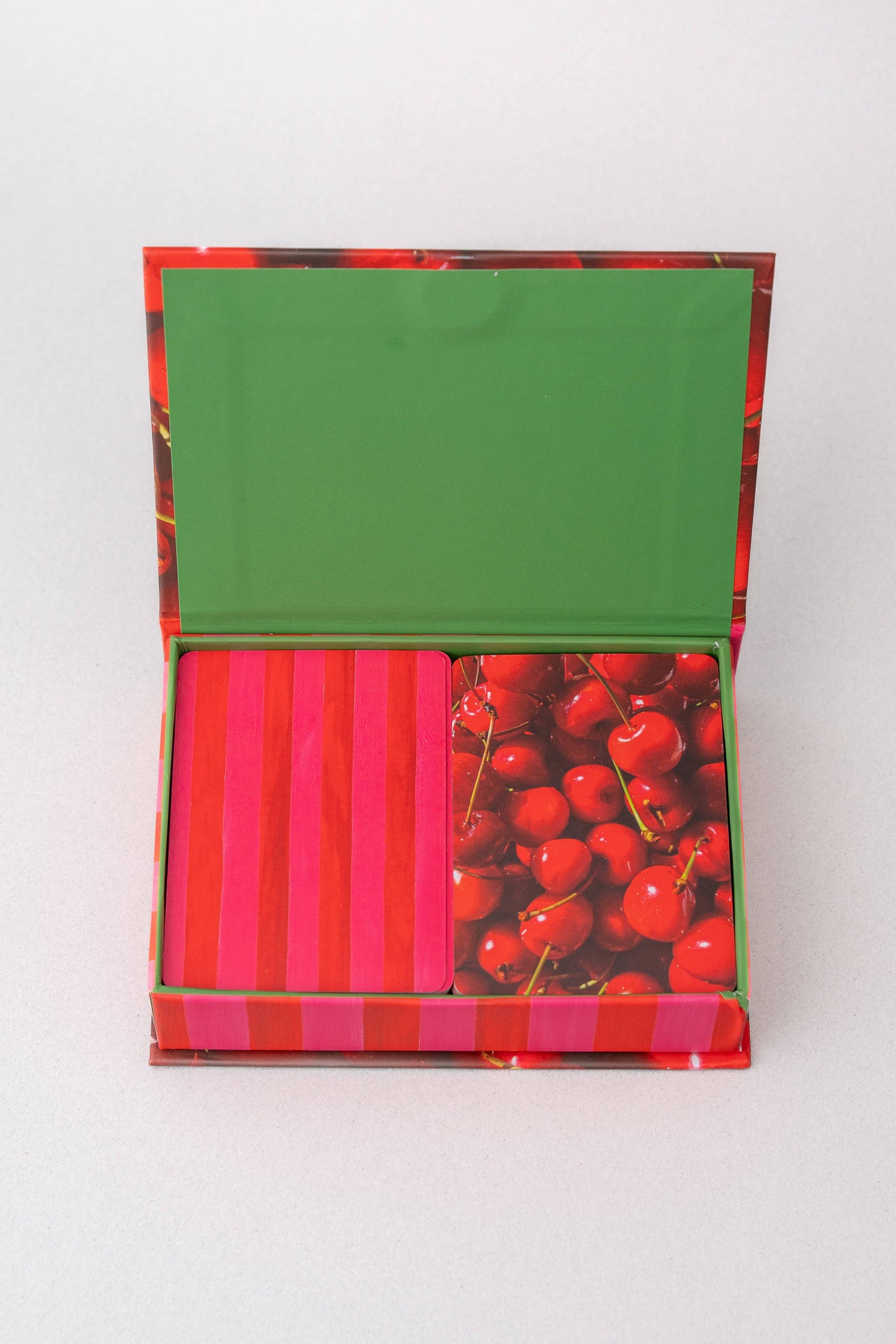 Cherry Stripe Playing Cards