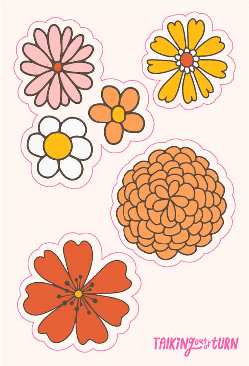 Flower Power Sticker Set