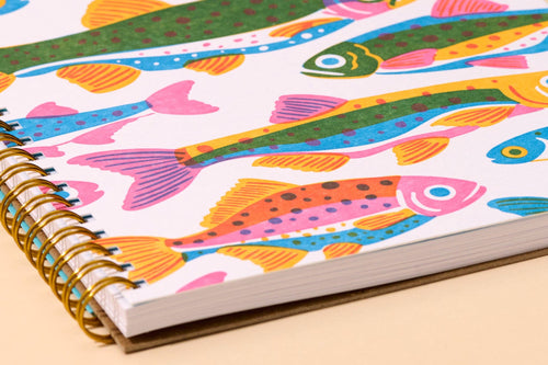 Rainbow Trout Fish Spiral Notebook