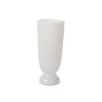 White Fluted Vase - Large