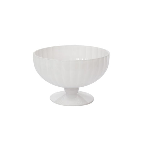 White Fluted Compote