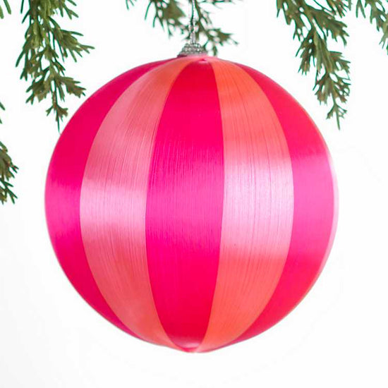 Pink Candy Stripe 6" Bauble