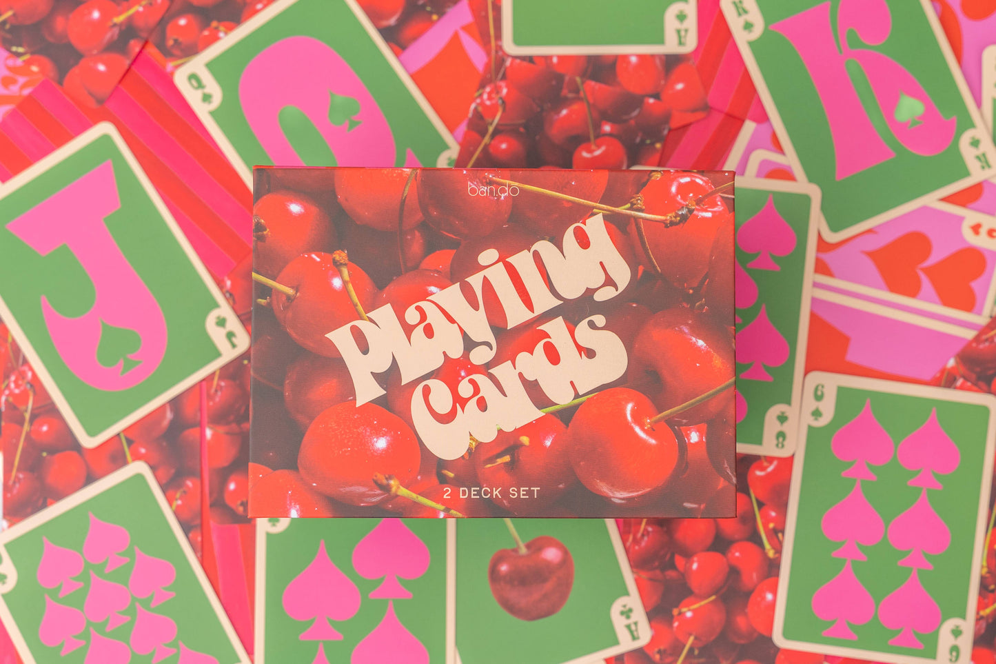 Cherry Stripe Playing Cards