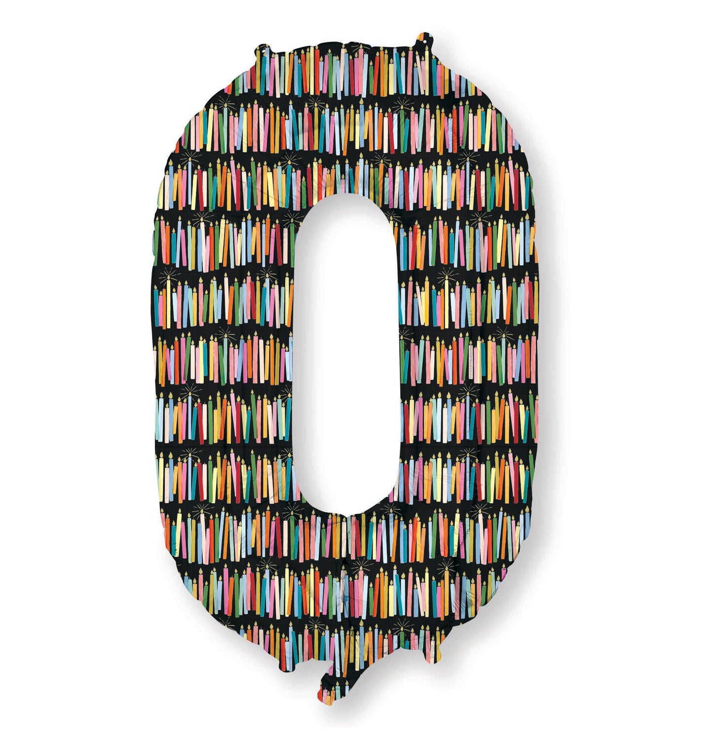 Colorful Candles Foil Balloon (Numbers 0-9)