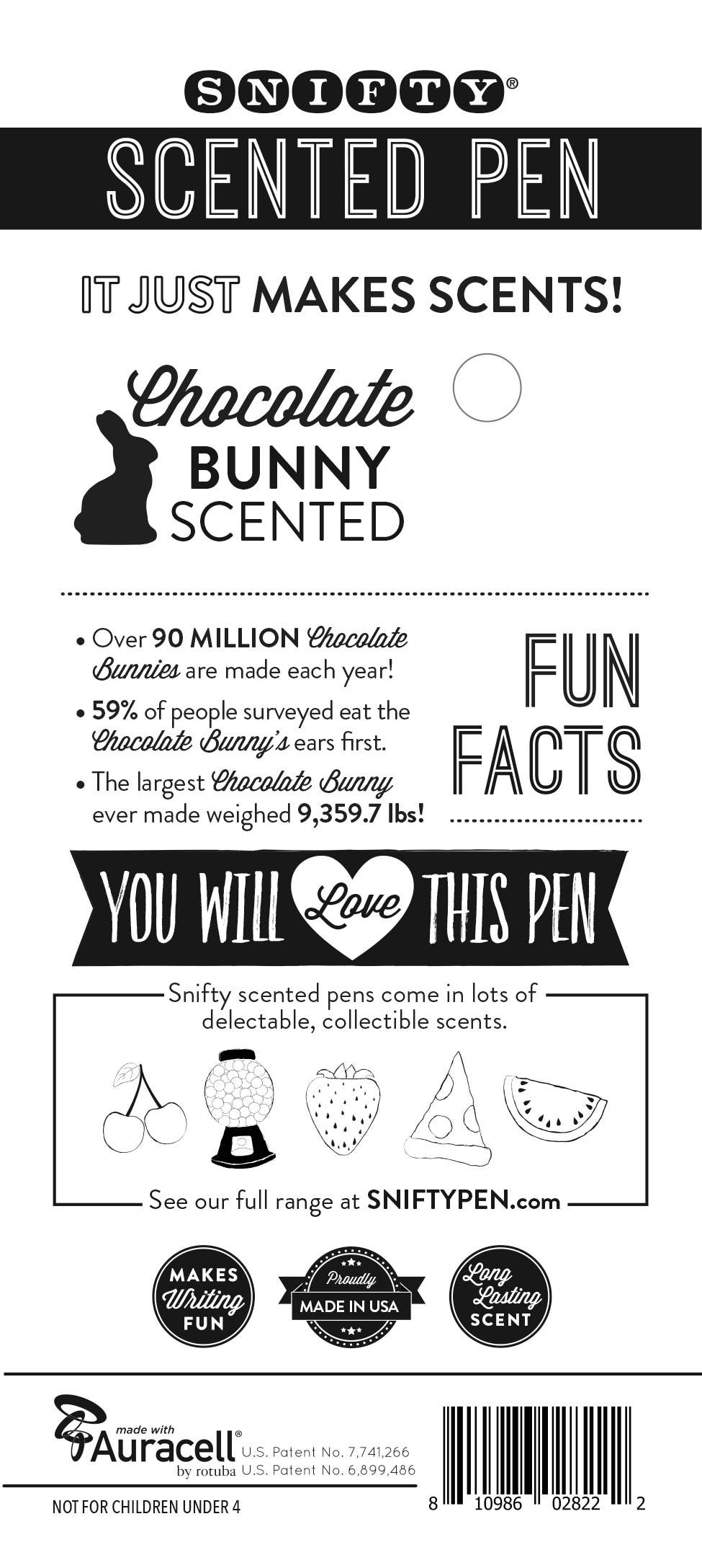Chocolate Easter Bunny Scented Pen