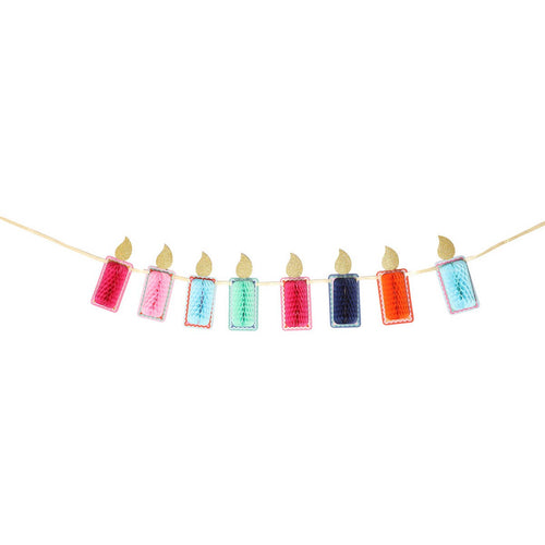 Make A Wish Honeycomb Candle Banner