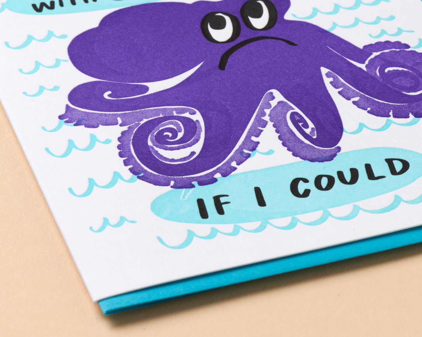 Eight Arms Sympathy Letterpress Greeting Card- Made in USA