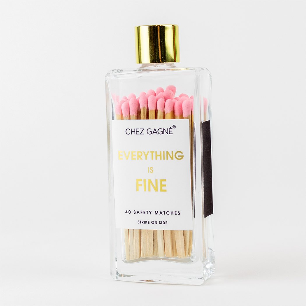 Glass Bottle Matchsticks - Everything is Fine