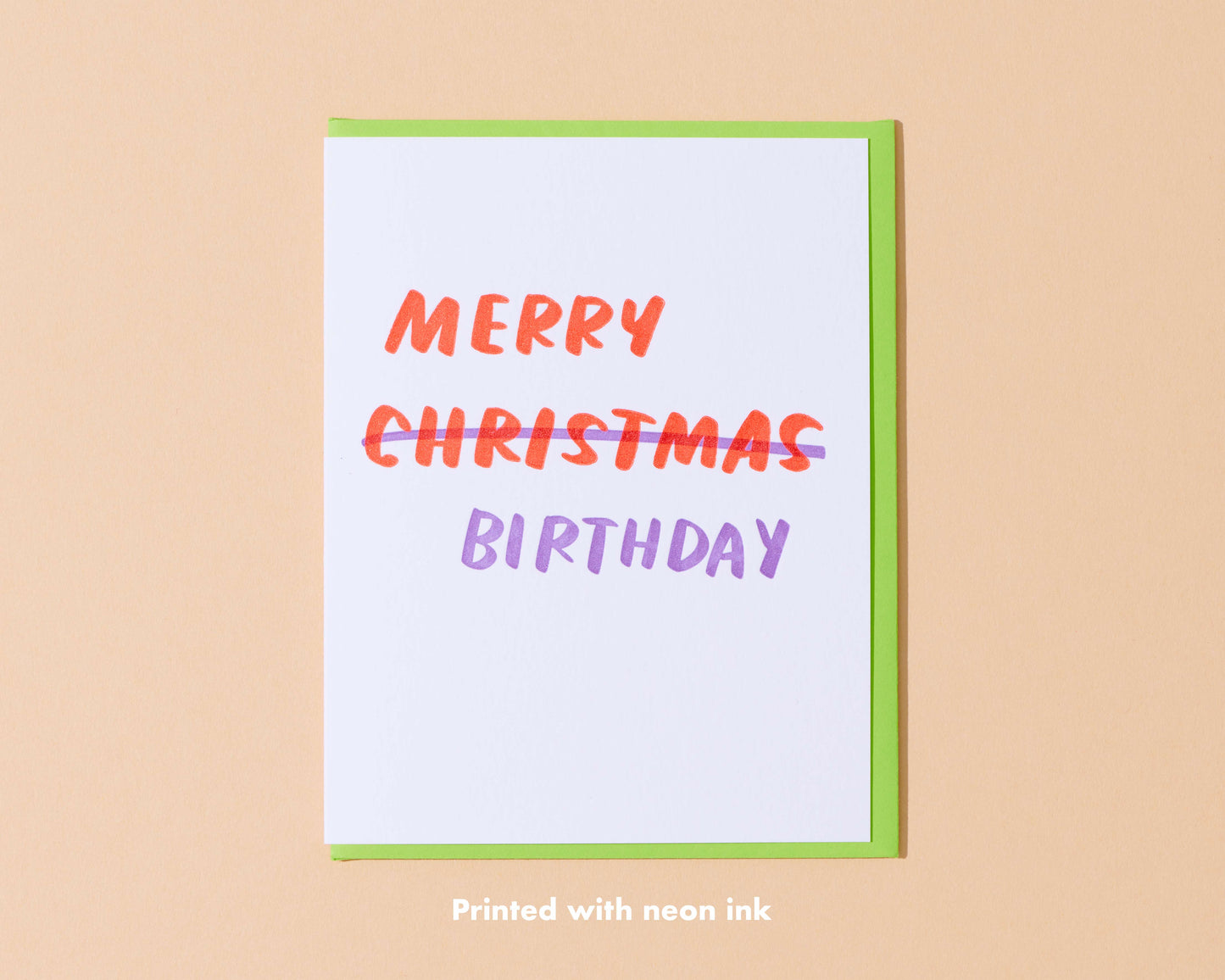 Christmas Birthday Letterpress Card