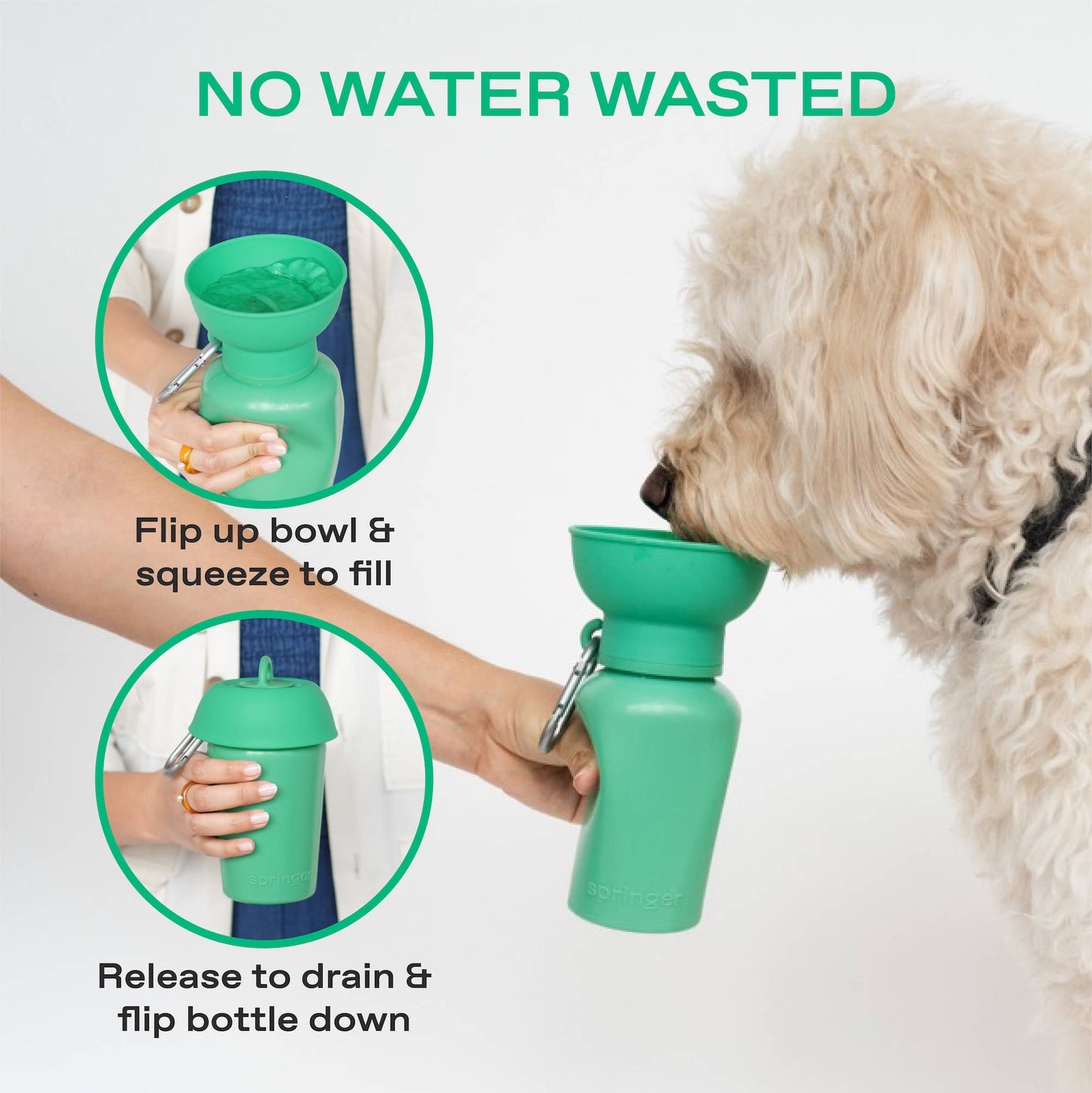 Dog Travel Water Bottle - 20oz Flip