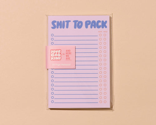 Shit To Pack 50 Page Notepad