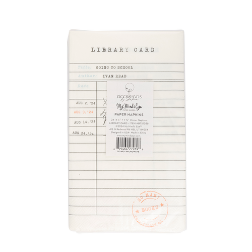 Library Card Dinner Napkins