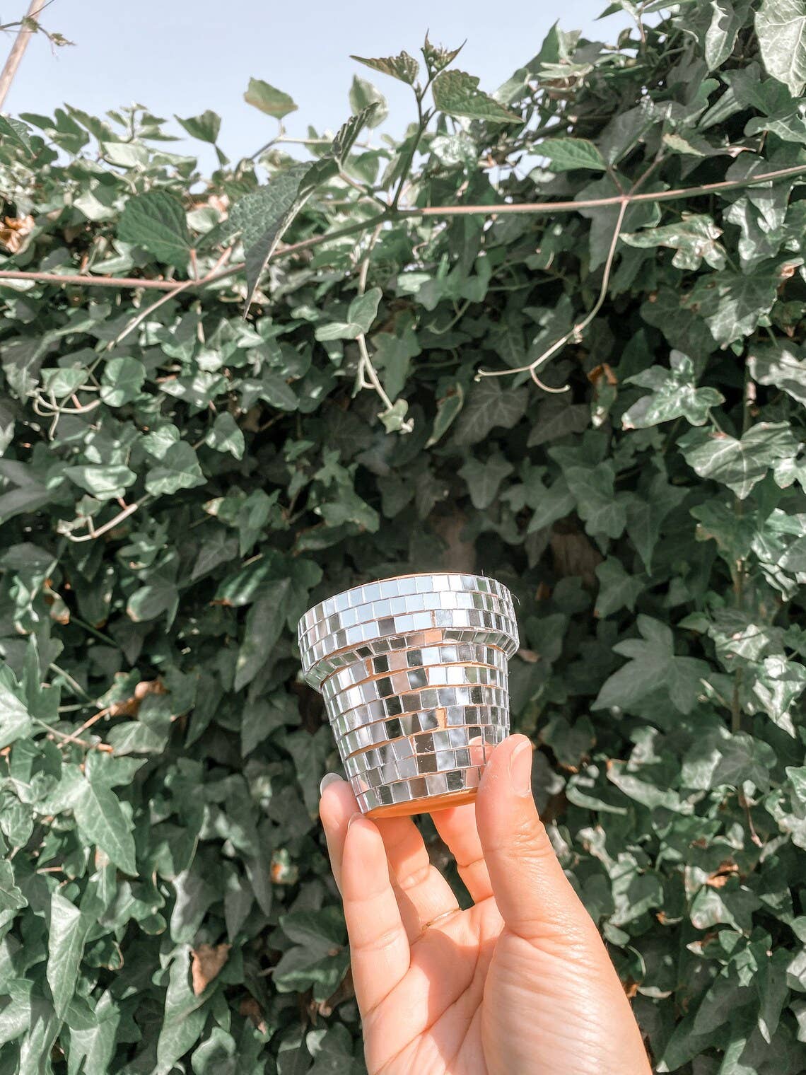 Mini 2.3 Inch Disco Planter Pot - Rose Gold