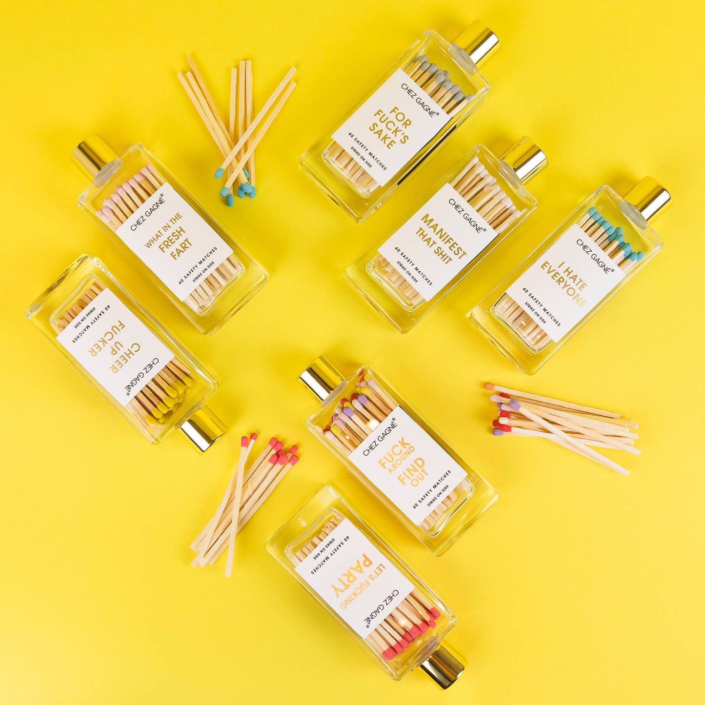 For Fuck's Sake Matches - Glass Bottle Matchsticks