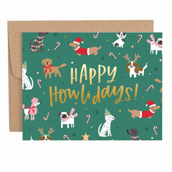 Happy Howlidays Holiday Greeting Card