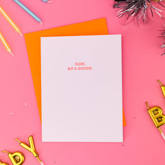 Oldie But a Goodie Letterpress Birthday Card