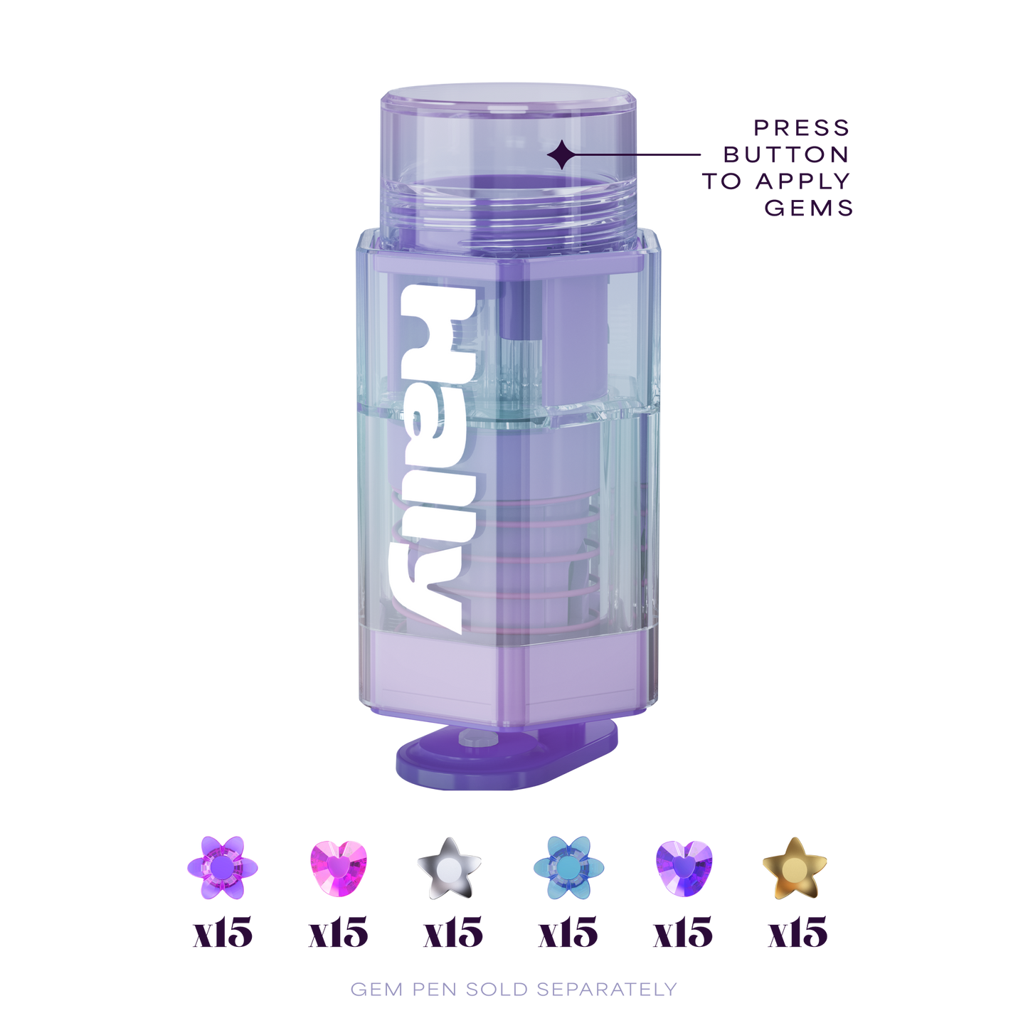 Hally Gem Pen Refill (90 Count): Hearts, Stars & Flowers