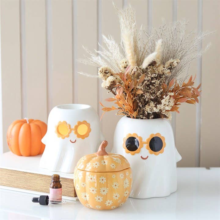 Groovy Ghost Halloween Vase