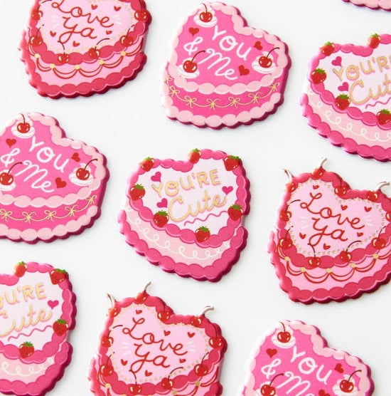 Vintage Heart Cake Stickers