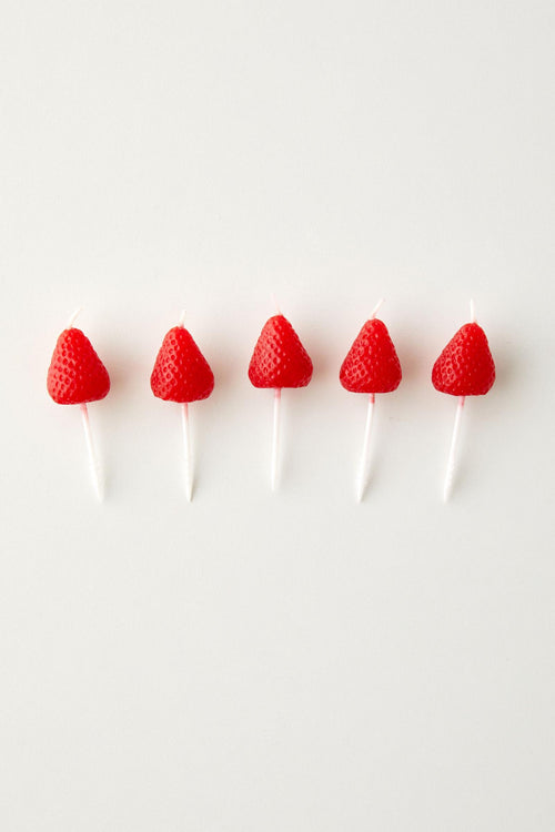 Strawberry Cake Candle Set