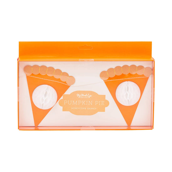 Pumpkin Pie Honeycomb Banner