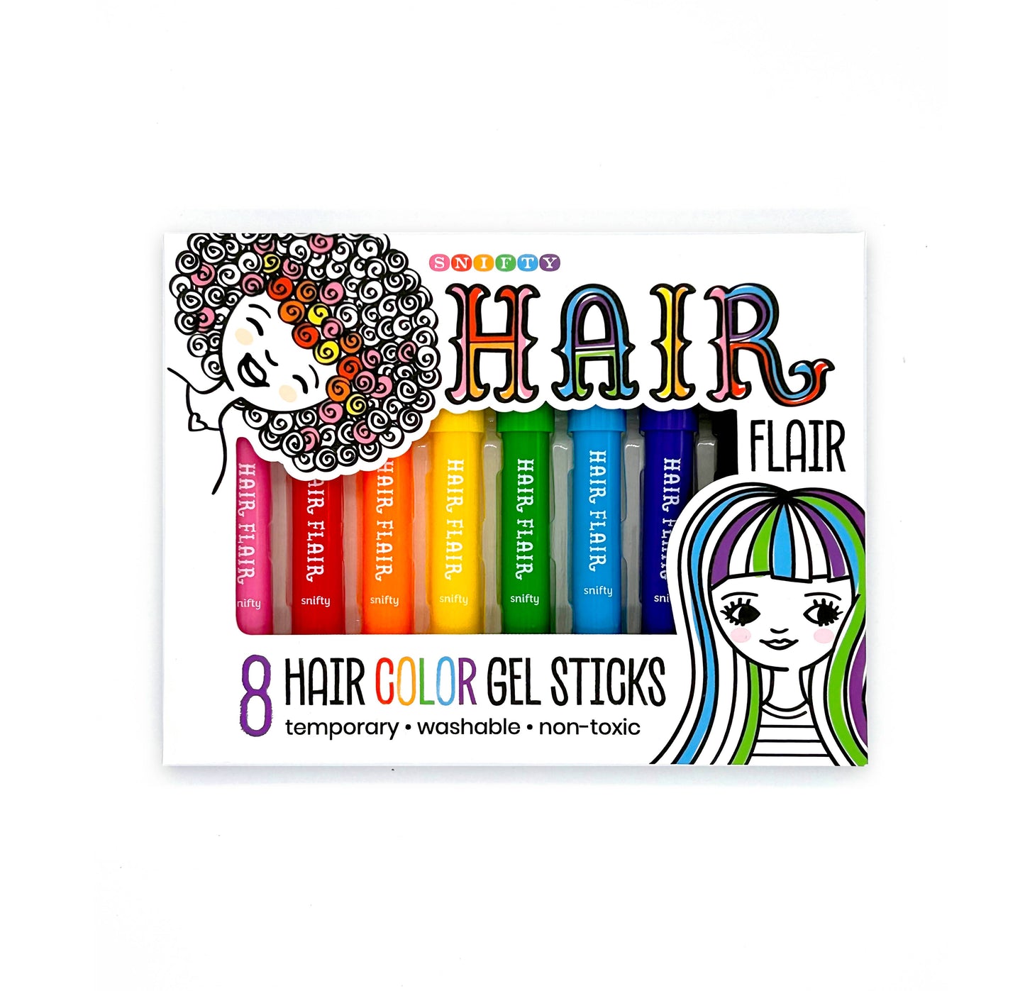 HAIR FLAIR - Hair Color Gel Sticks - Set of 8